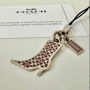 Coach Vintage Boot Phone Keychain EUC
